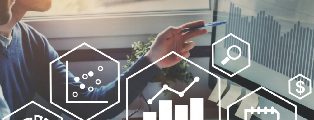 Business workflow analytics visual